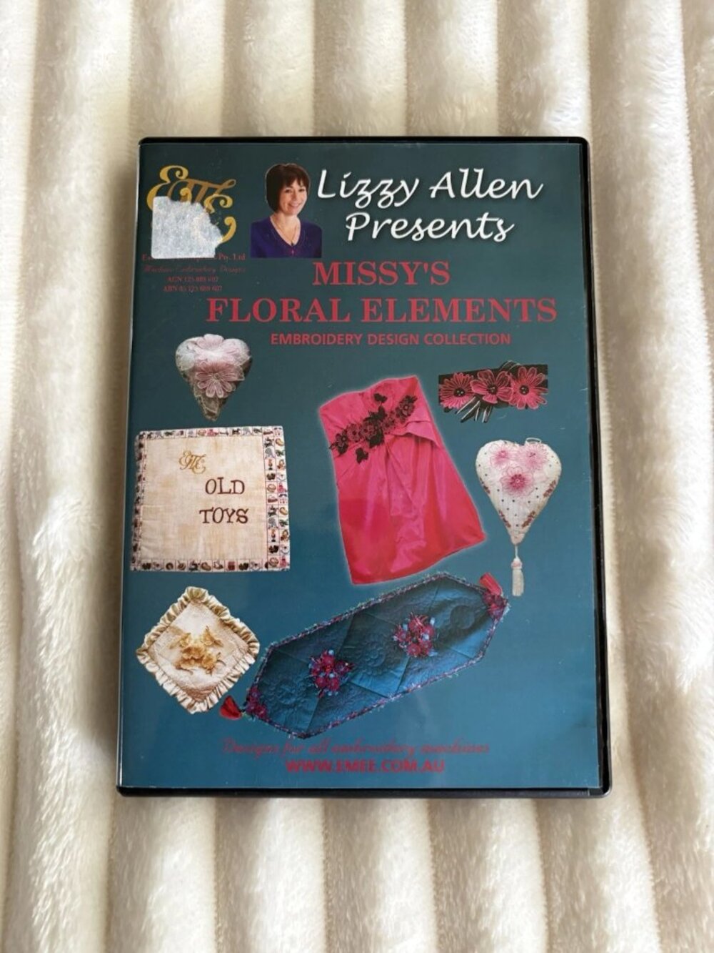 Lizzy Allen Missy's Floral Elements Embroidery Design CD Quilting Blocks & More